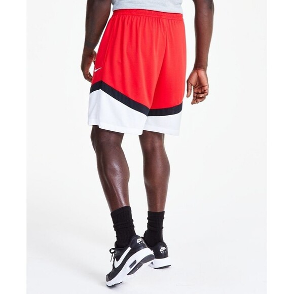 Nike Icon Men's Dri-FIT Drawstring 8" Basketball moisture wicking Shorts Red XL - Picture 2 of 7